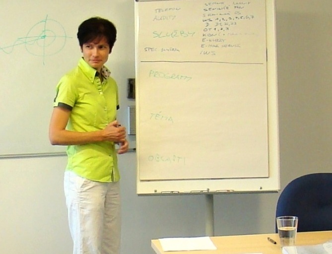 Irena během školení.