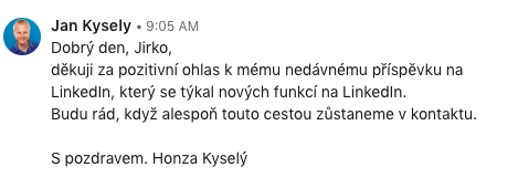 jak reagovat na aktivitu cílové skupiny na LinkedIn